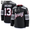 Børn NHL New Jersey Devils Trøje 2024-25 Fanatics Premium Nico Hischier Sort Tredje